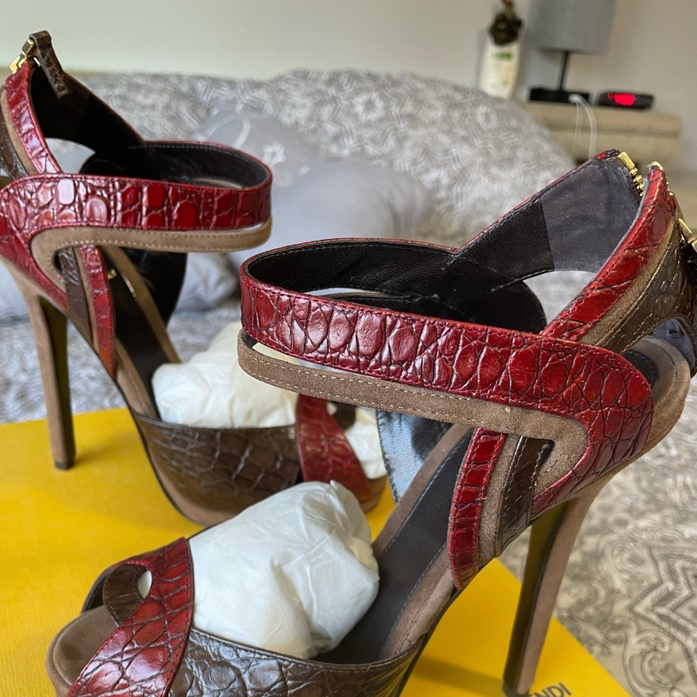 Fendi Croc High Heels